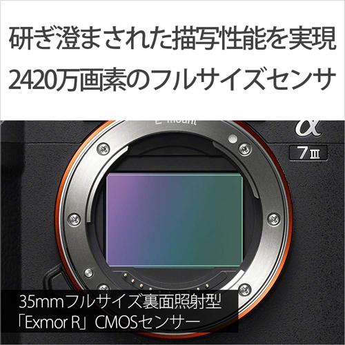 SONY（ソニー） 小型一眼カメラ　１本レンズキット（標準ズーム）　４Ｋ　α（アルファ） α7 III ILCE-7M3K｜ksdenki｜04