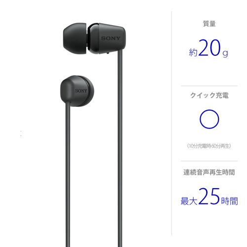 SONY（ソニー） Ｂｌｕｅｔｏｏｔｈヘッドホン WI-C100 BZ｜ksdenki｜02