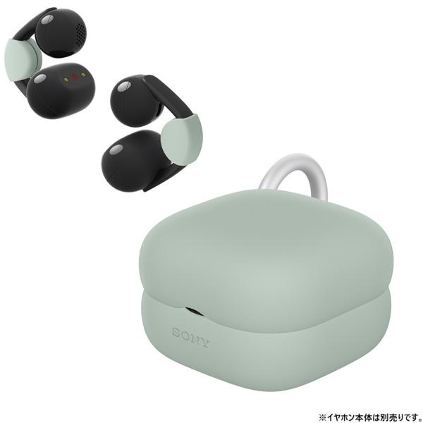 極美品】Sony LinkBuds Clip グレージュ ＋ 純正ケースカバー付 ソニー SONY 完全ワイヤレスイヤホン LinkBuds Clip ［ イヤーカフ型