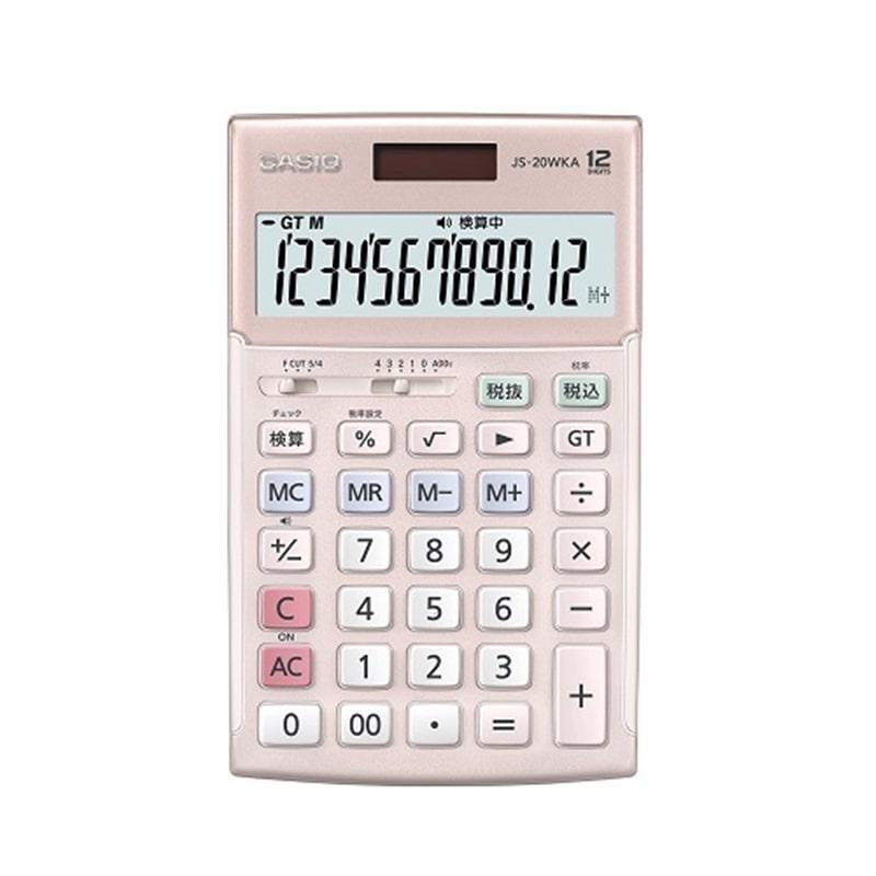 CASIO カシオ 電卓 JS-20WKA-PK ピンクの商品画像（Yahoo!ショッピング）