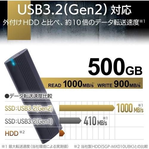 エレコム ポータブルssd Esd Eh0500gbk ブラック Ssd 500gb ケーズデンキ Paypayモール店 通販 Paypayモール