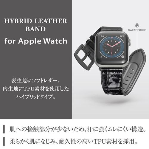 エレコム Apple Watch用ハイブリッドレザーバンド (41/40/38mm) AW-41BDLHVCRB｜ksdenki｜02