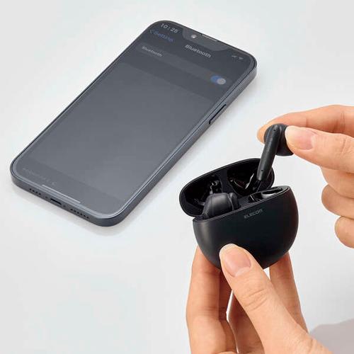 エレコム 完全ワイヤレスBluetoothヘッドホン LBT-TWS17BK