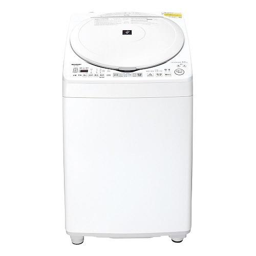 SHARP（シャープ） タテ型洗濯乾燥機 穴なし槽シリーズ ES-TX8K-W