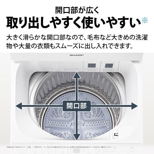 SHARP（シャープ） 全自動洗濯機 穴なし槽シリーズ ES-GV8L-W