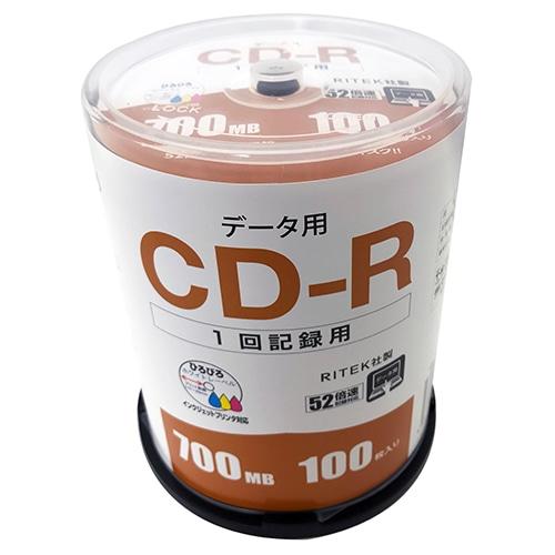 RITEK（ライテック） RITEK社製 データ用CD−R 52倍速 100枚