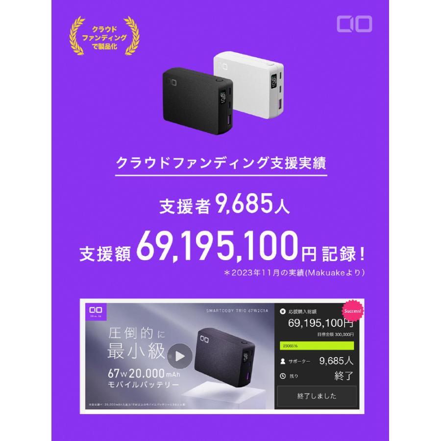 ＣＩＯ モバイルバッテリー SMARTCOBY TRIO CIO-MB67W2C1A-20000-WH |  | 06