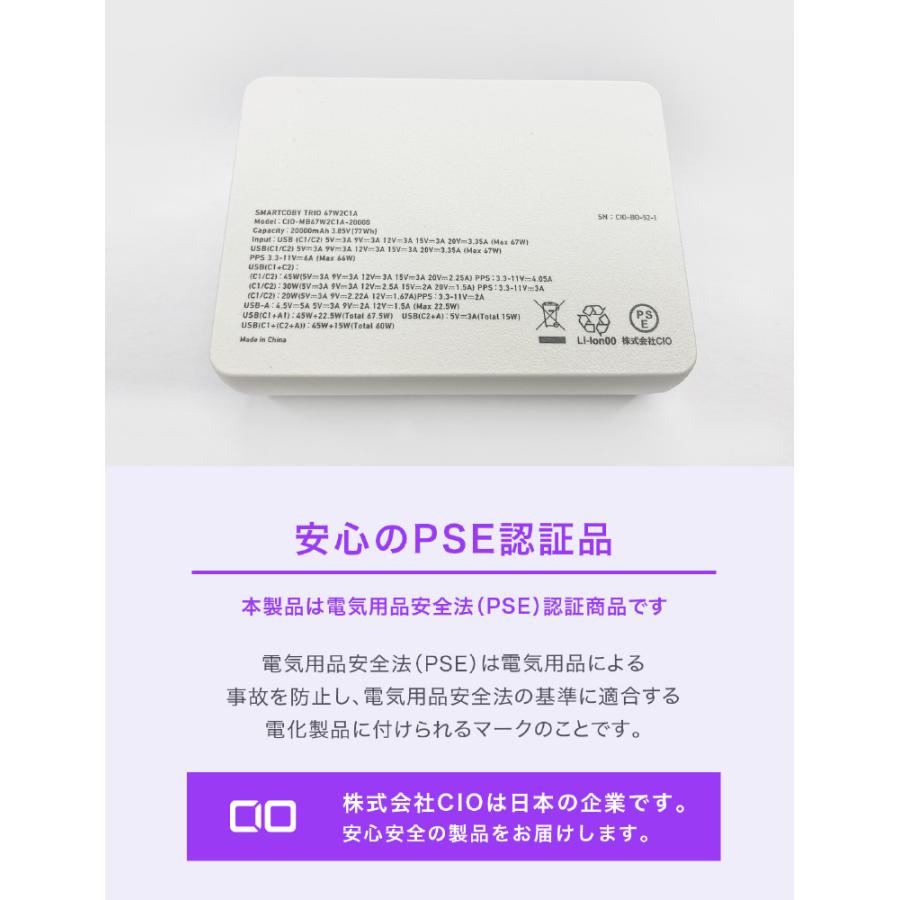 ＣＩＯ モバイルバッテリー SMARTCOBY TRIO CIO-MB67W2C1A-20000-WH |  | 09