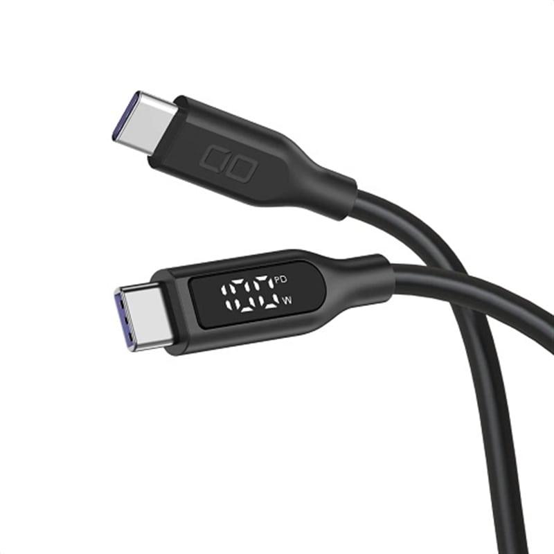 ＣＩＯ CtoC 1m 液晶ディスプレイ付きシリコンケーブル CIO-SL-SC-CC1-BK（Yahoo!・ケーズデンキ Yahoo!ショップ）
