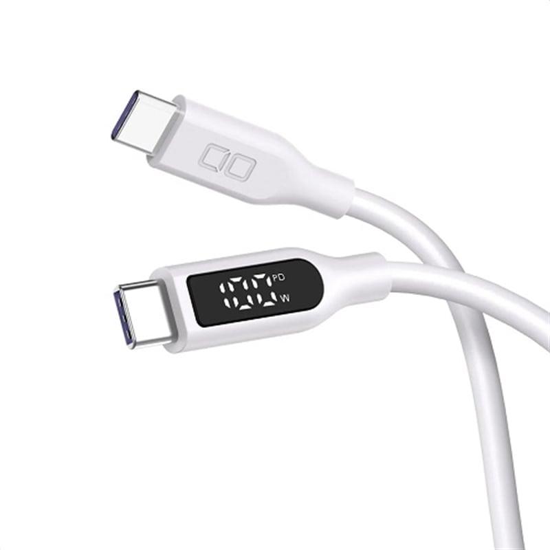 ＣＩＯ CtoC 1m 液晶ディスプレイ付きシリコンケーブル CIO-SL-SC-CC1-WH（Yahoo!・ケーズデンキ Yahoo!ショップ）