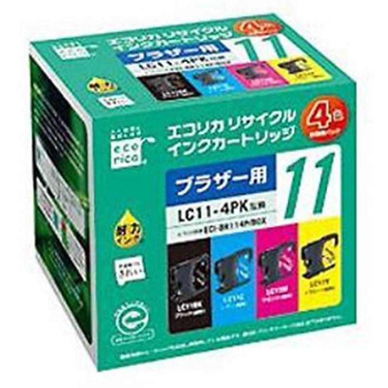 エコリカ ブラザー／LC11−4PK／4色パック ECI-BR114P/BOX
