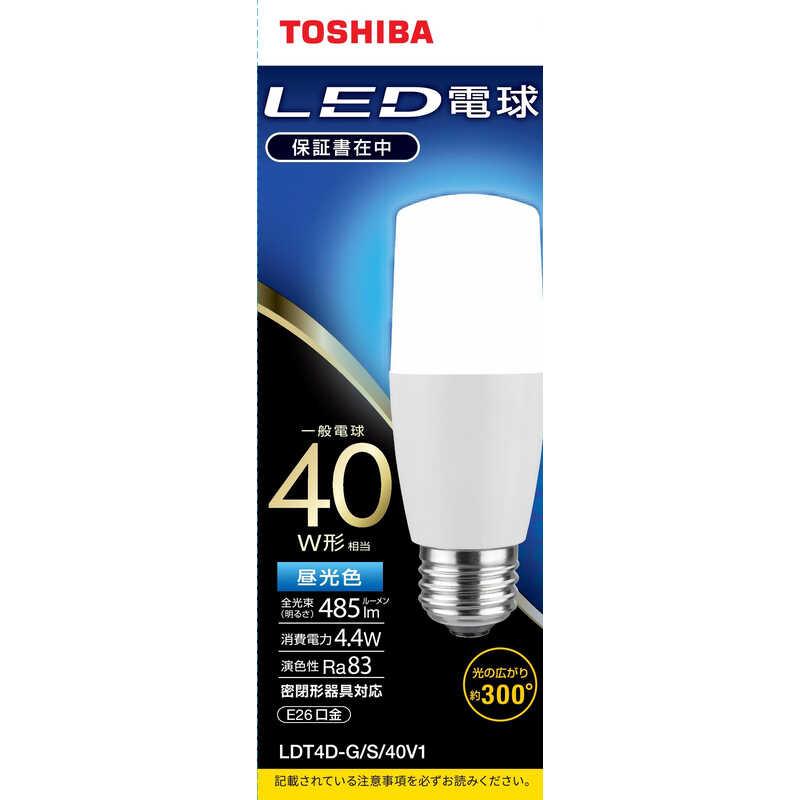 東芝（TOSHIBA） LED電球 LDT4D-G/S/40V1 昼光色 40W形相当/E26口金