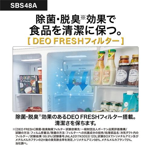 AQUA（アクア） 2ドア冷蔵庫 AQR-SBS48A(W) : ケーズデンキ Yahoo