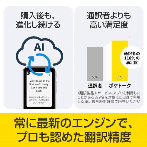 ポケトーク POCKETALK S2 Plus スタンダード グローバル通信(2年)付き