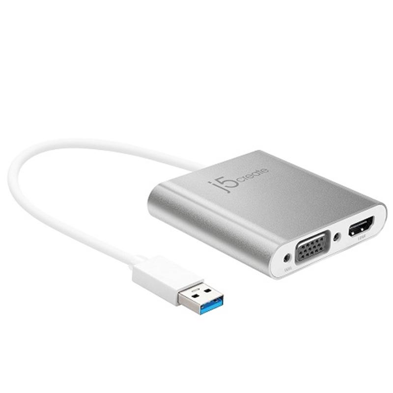 j5 create JUA360 USB 3.0 to HDMI & VGA Dual Display Adapter JUA360