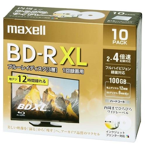 maxell（マクセル） 録画用ブルーレイディスク　BD-R XL（10枚） BRV100WPE.10S_1