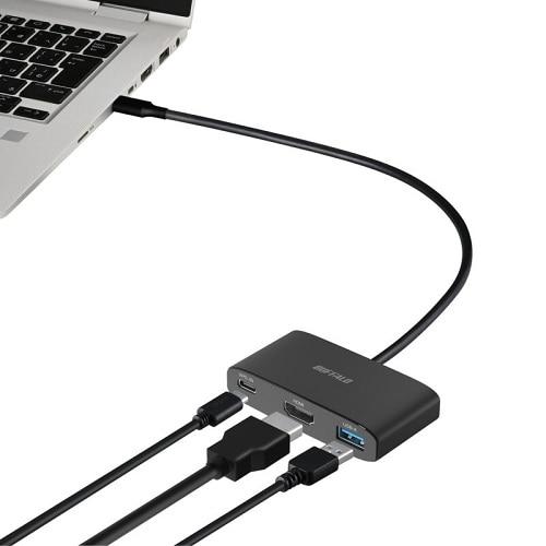 BUFFALO（バッファロー） USBハブ バスパワー 3ポート HDMI/Type-C