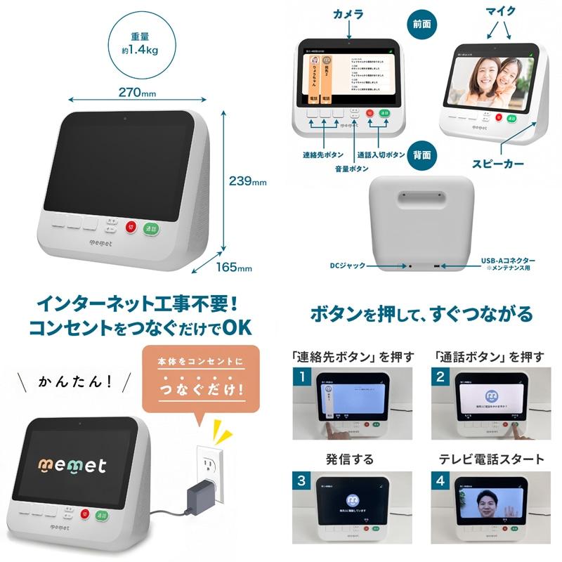 I-O DATA（アイ・オー・データ機器） 押すだけテレビ電話機 memet（め