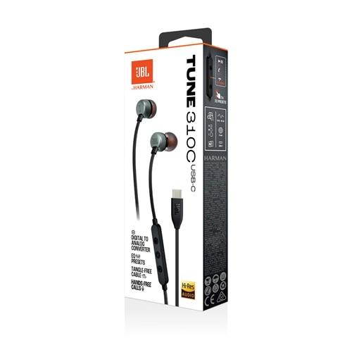 JBL USB Type-C接続有線インイヤーイヤホンTUNE310C JBLT310CBLK