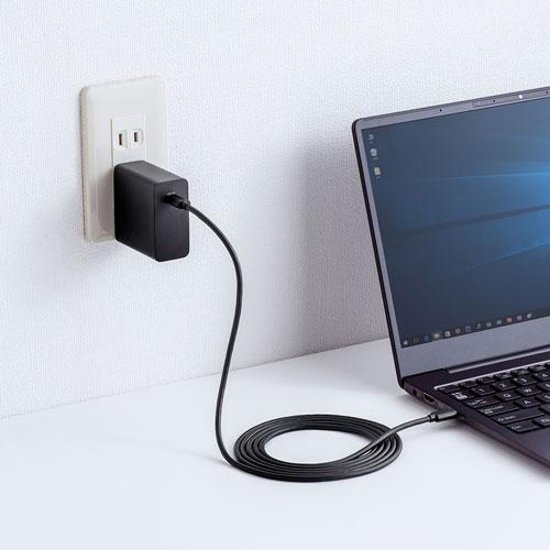 サンワサプライ USB PD対応AC充電器 ACA-PD91BK｜ksdenki｜02