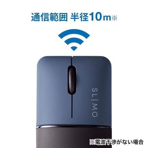 サンワサプライ 静音ワイヤレスブルーLEDマウス SLIMO （充電式・USB A） MA-WBS310NV｜ksdenki｜03