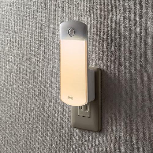 サンワサプライ LEDセンサーライト(壁コンセント用) USB-LED01N｜ksdenki｜02