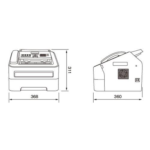 brother（ブラザー） Ａ４モノクロレーザーＦＡＸ複合機 FAX-2840の画像
