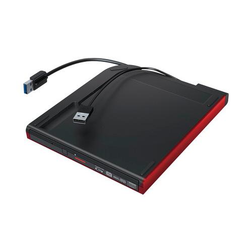 BUFFALO ブルーレイディスクドライブ BRXLPTV6U3RDB 赤 BUFFALO（バッファロー） ポータブルブルーレイドライブ BRXL-PTV6U3