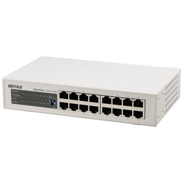 BUFFALO バッファロー スイッチングハブ LSW5GT16NSR ホワイトの商品画像（Yahoo!ショッピング）
