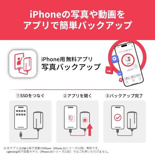 BUFFALO(1TB)SSD-PMS1.0U3-BA USB 3.2（Gen 2） MagSafeマグネット対応ポータブルSSD ProRes録画対応 iPhone/Androidや ゲーミングPCの容量拡張などに SSD-PMS1.0U3-BA スマートフォン向けマグネット対応SSD USB3.2Gen2 1台