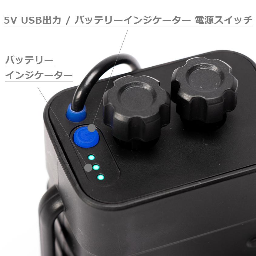 水中集魚灯 12v バッテリー 電源 リチウムイオン電池 充電式 6800mAh (18650 リチウム電池 6本付) シガーソケット対応 シラスウナギ 集魚灯