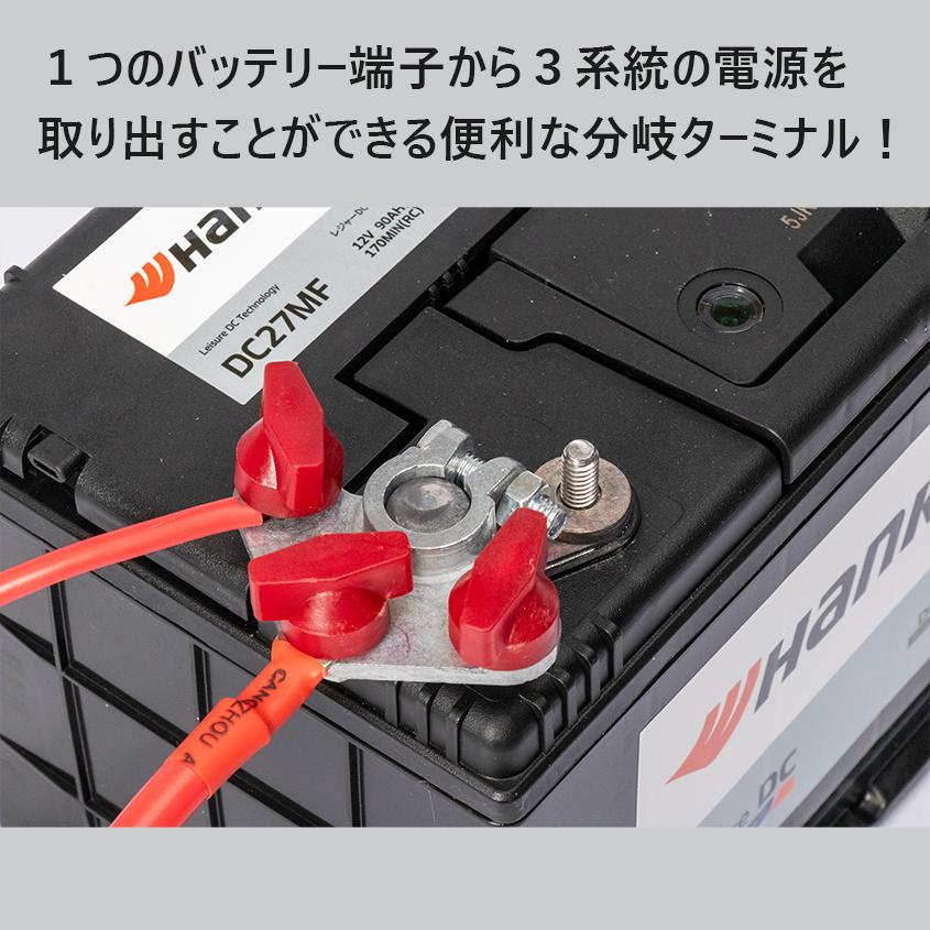 希少当時物フェニックスゴールドバッテリー端子、バッテリーターミナル バッテリーターミナル 端子 大ポール D端子用 赤/黒 2個セット マルチ
