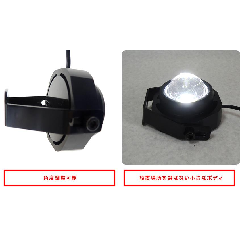 K'sガレージ フォグランプ 後付け 丸型 汎用 LED 10w 6000k ホワイト