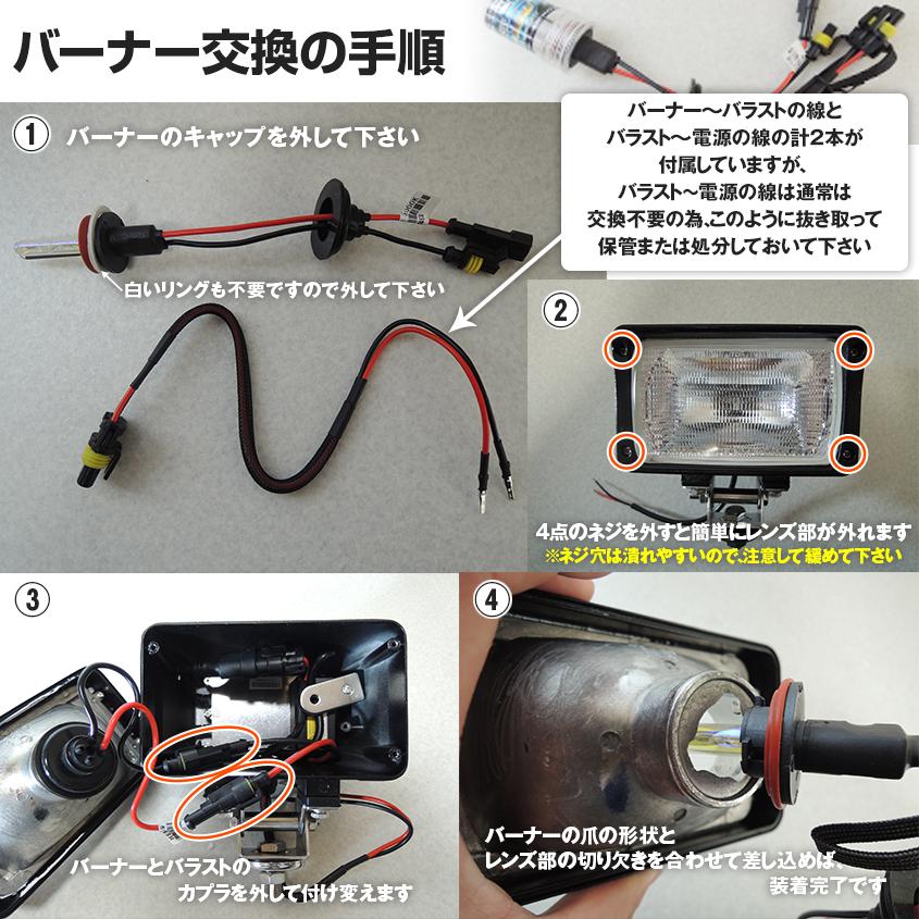 K'sガレージ HID 作業灯 ワークライト用 交換バルブ バーナー 12000