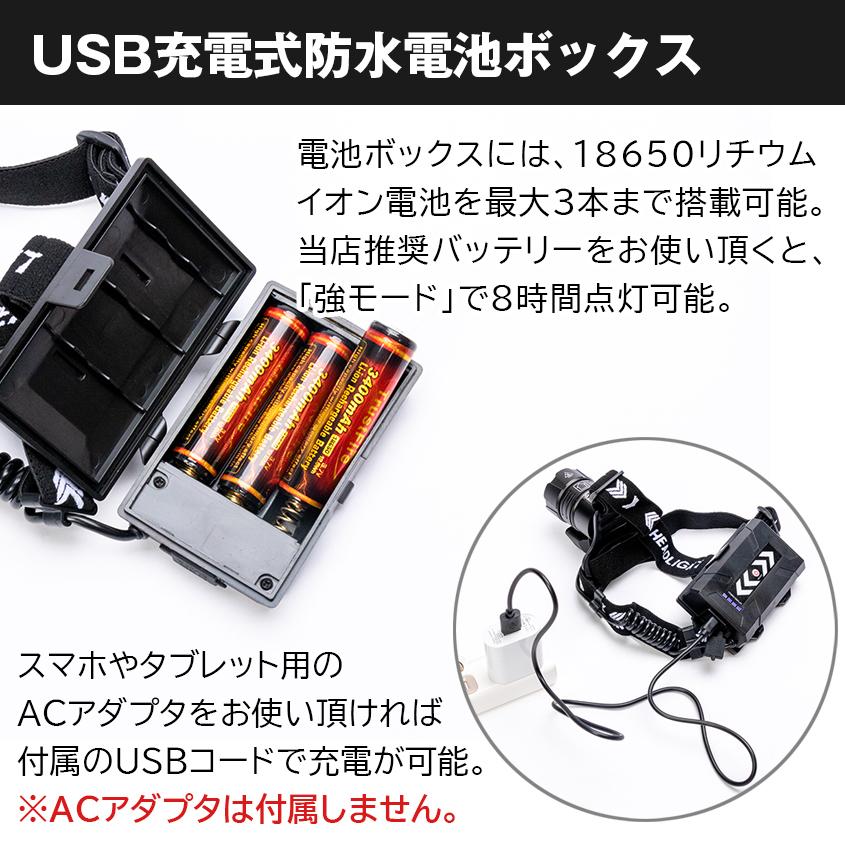 K'sガレージ ヘッドライト LED 超強力 明るい ヘッドランプ 充電式