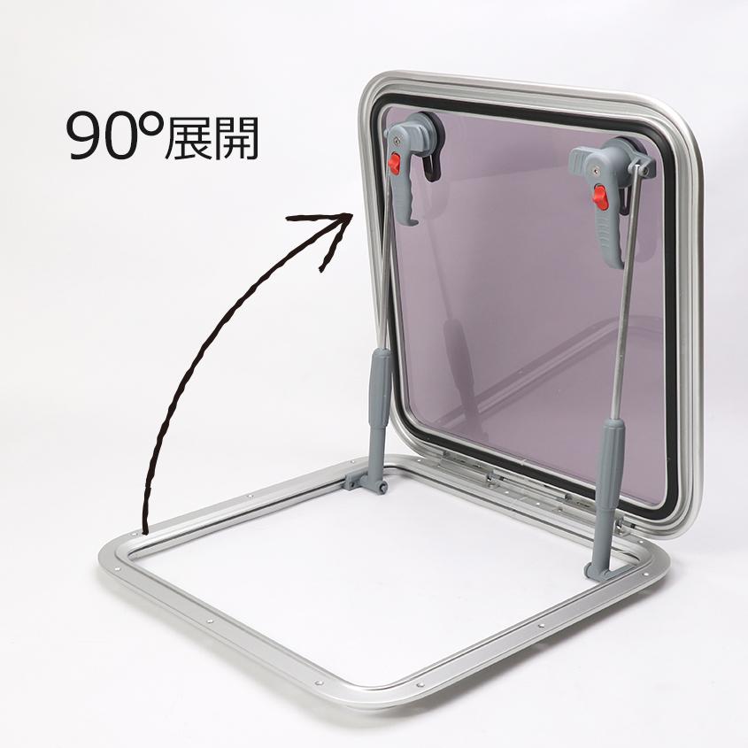 K'sガレージ 船舶用 ハッチ アルミフレームハッチ 外寸 700mm×700mm