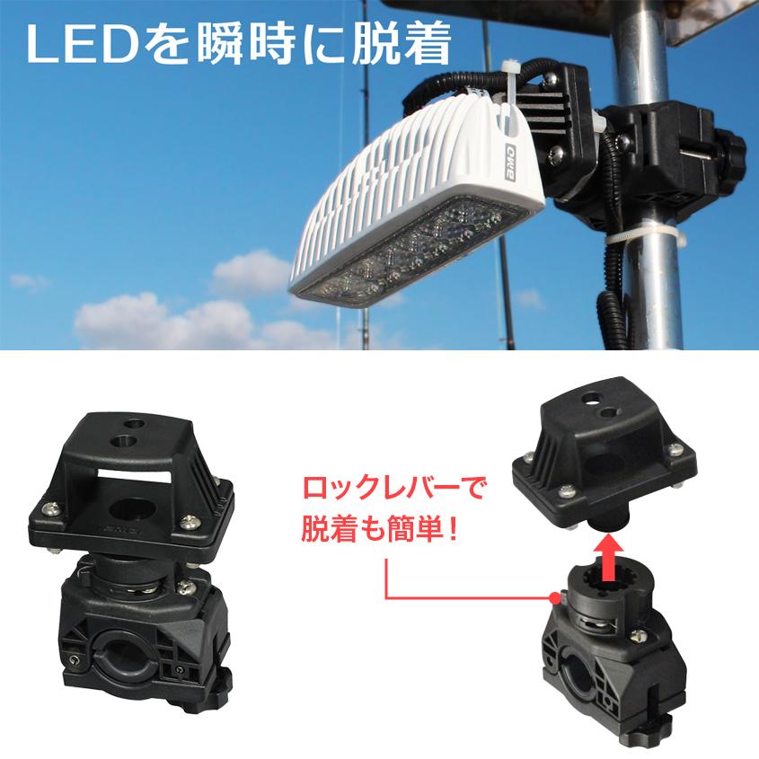 着脱式 ライト取付パーツ BMO Japan LEDパイプ取付ベースN II