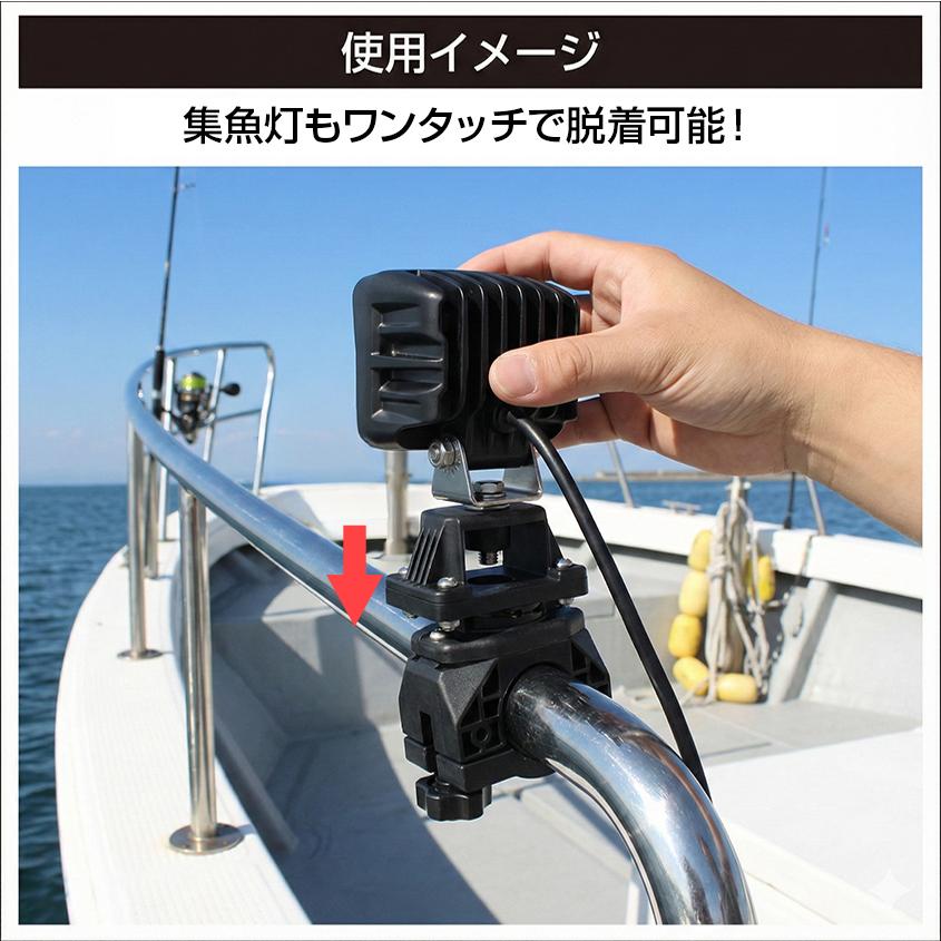 着脱式 ライト取付パーツ BMO Japan LEDパイプ取付ベースN II