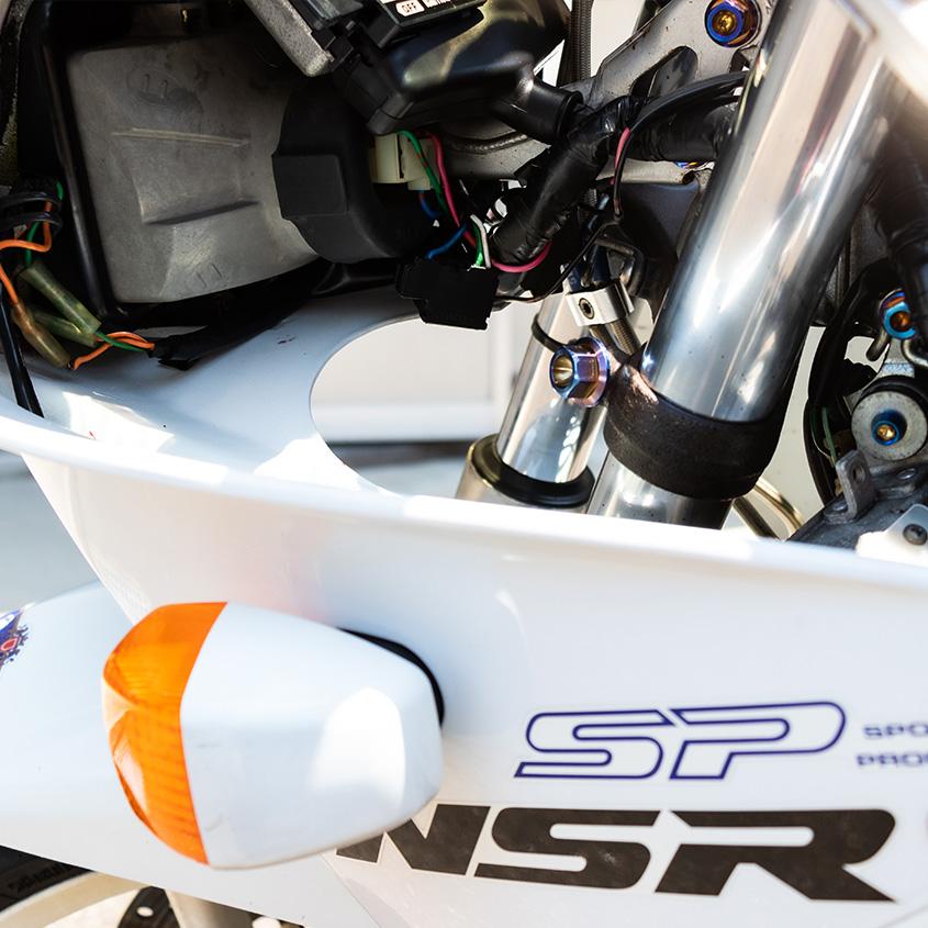 NSRさん専用 K'sガレージ NSR250R チタン ボルト ブルー MC28 MC21 MC18 ハンドル