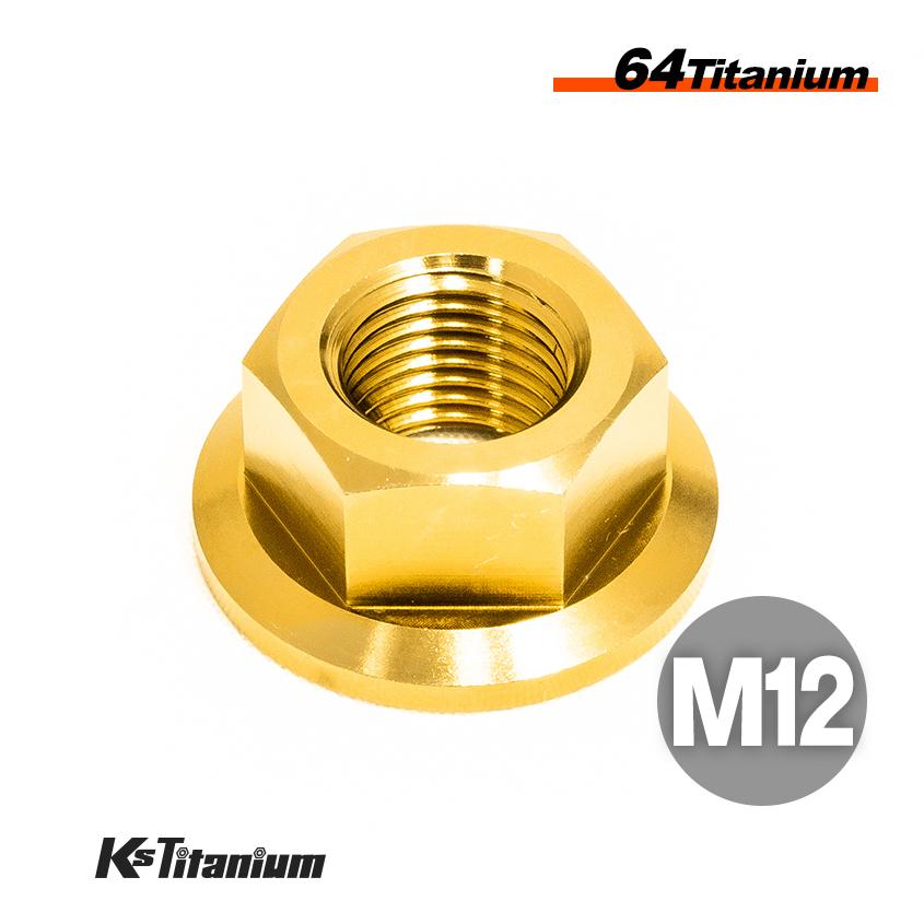 K'sガレージ チタンナット M12 P1.25 ゴールド 1個売り 64チタン
