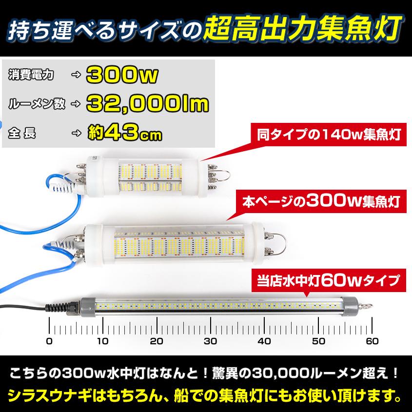 アウトレット品 集魚灯 水中ライト 12v バッテリー専用 300w 電球色 シラスウナギ 水中灯 漁led集魚灯 32000lm LEDライト 夜釣り イカ釣り｜ksgarage｜03