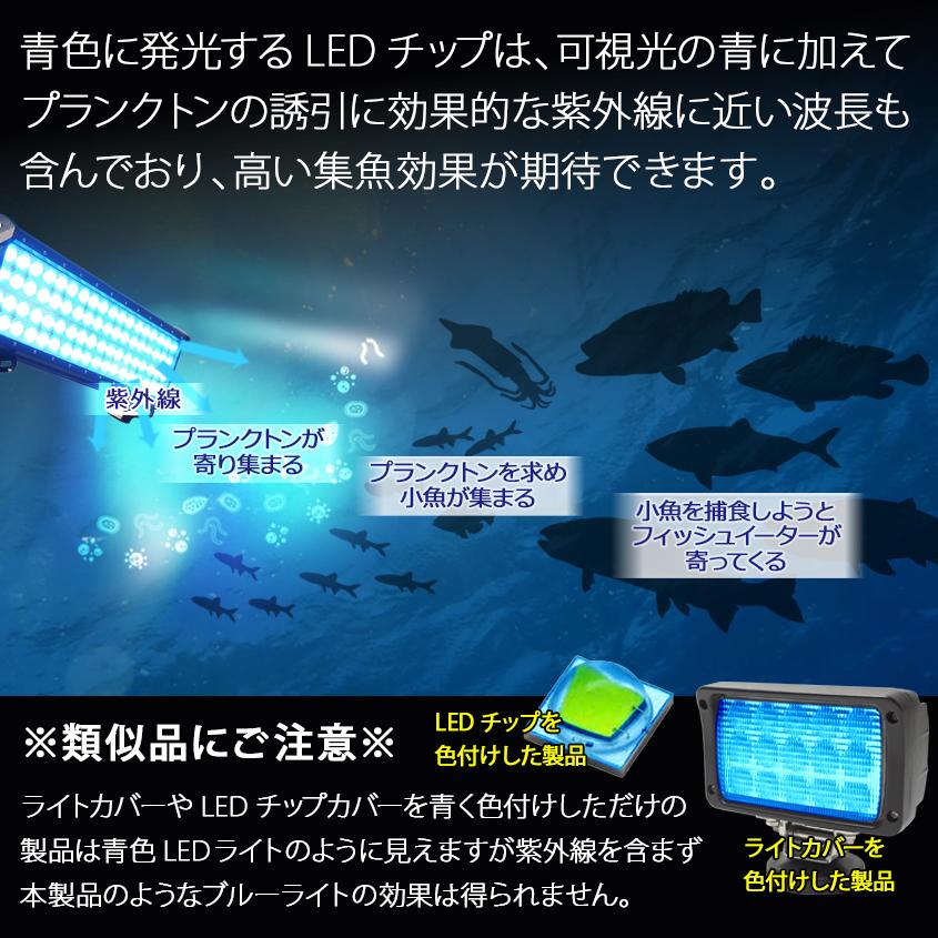 K'sガレージ 集魚灯 LED 青 12v 24v 対応 216w 4374lm ブルー 集魚