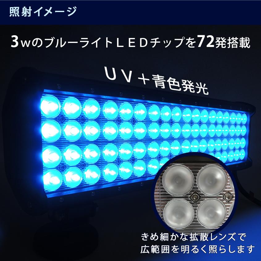 K'sガレージ 集魚灯 LED 青 12v 24v 対応 216w 4374lm ブルー 集魚