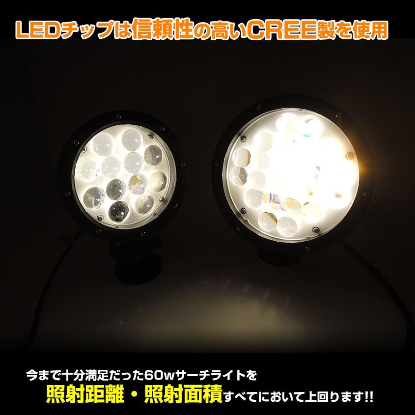 サーチライト LED 船 12v 24v 対応 120w 投光器 4000k オレンジ スポット 作業灯 防水 車 ボート 漁船 船舶 ライト 雨 霧 対策 フォグランプ｜ksgarage｜05