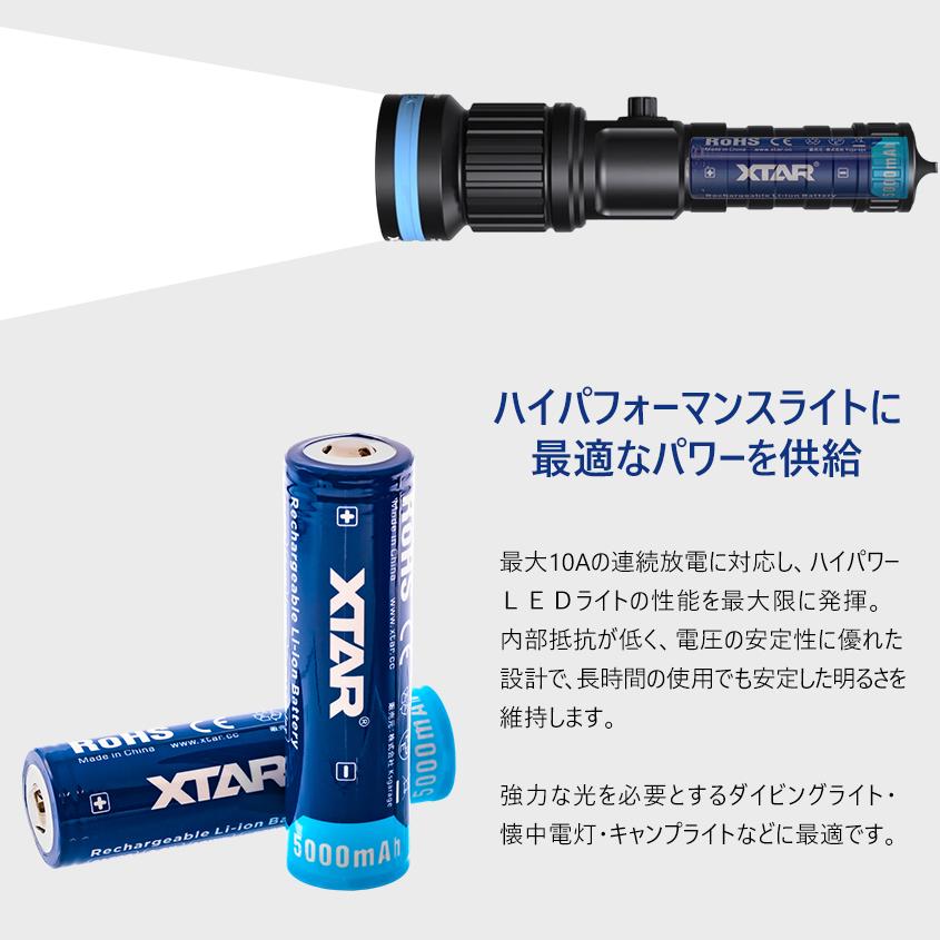 ON THE ROAD 懐中電灯 6800lm 21700 XTAR（エクスター） 正規代理店 21700リチウムイオン電池 PSE 認証品