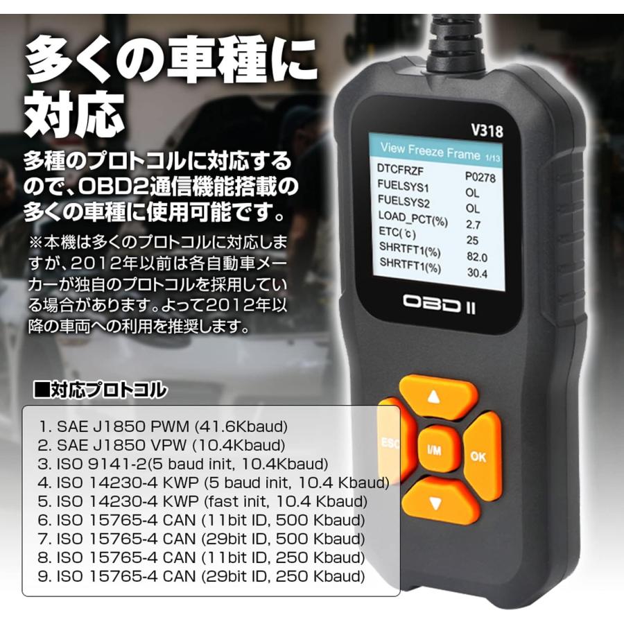 2026年版 OBD2 診断機 車両 日本語 自動車 故障診断機 スキャンツール