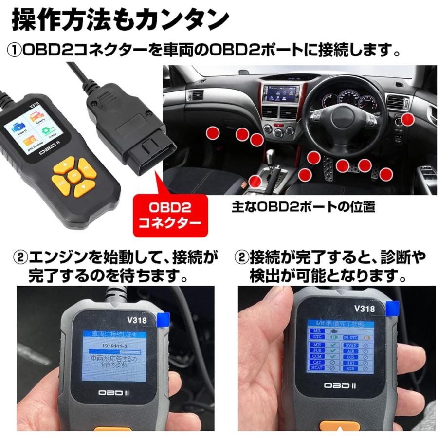 2026年版 OBD2 診断機 車両 日本語 自動車 故障診断機 スキャンツール