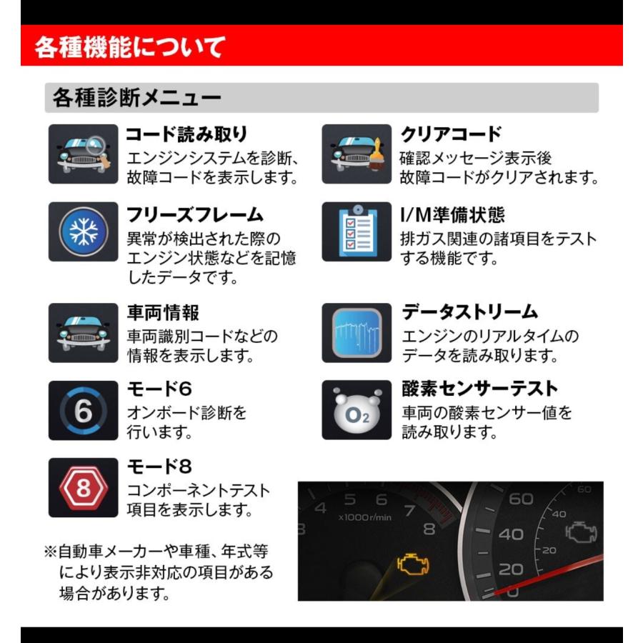 OBD2 OBD診断機 スキャンツール 最新式 日本語 障害コード エラー