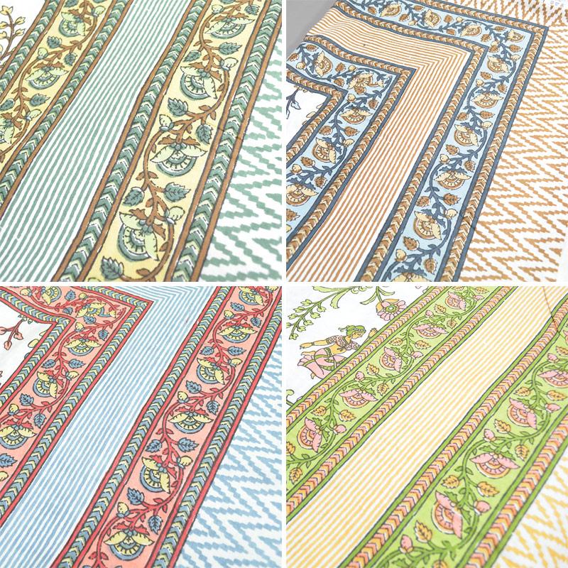 エスニック柄 インド綿100％ 210cm×140cm マルチカバー/ボタニカル