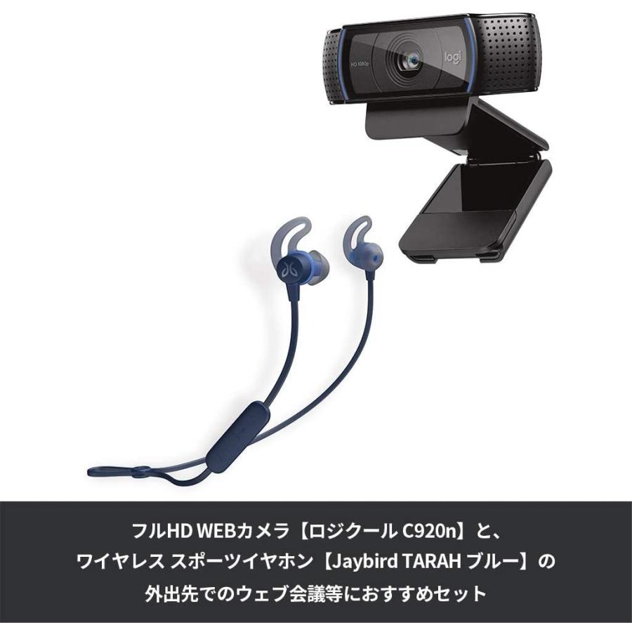 豪華で新しい ワイヤレス Webカメラ フルhd Jaybird ロジクール イヤホン C9 Bluetooth 防汗 防水 ブルー ブラック セット 在宅勤務 パソコン周辺機器
